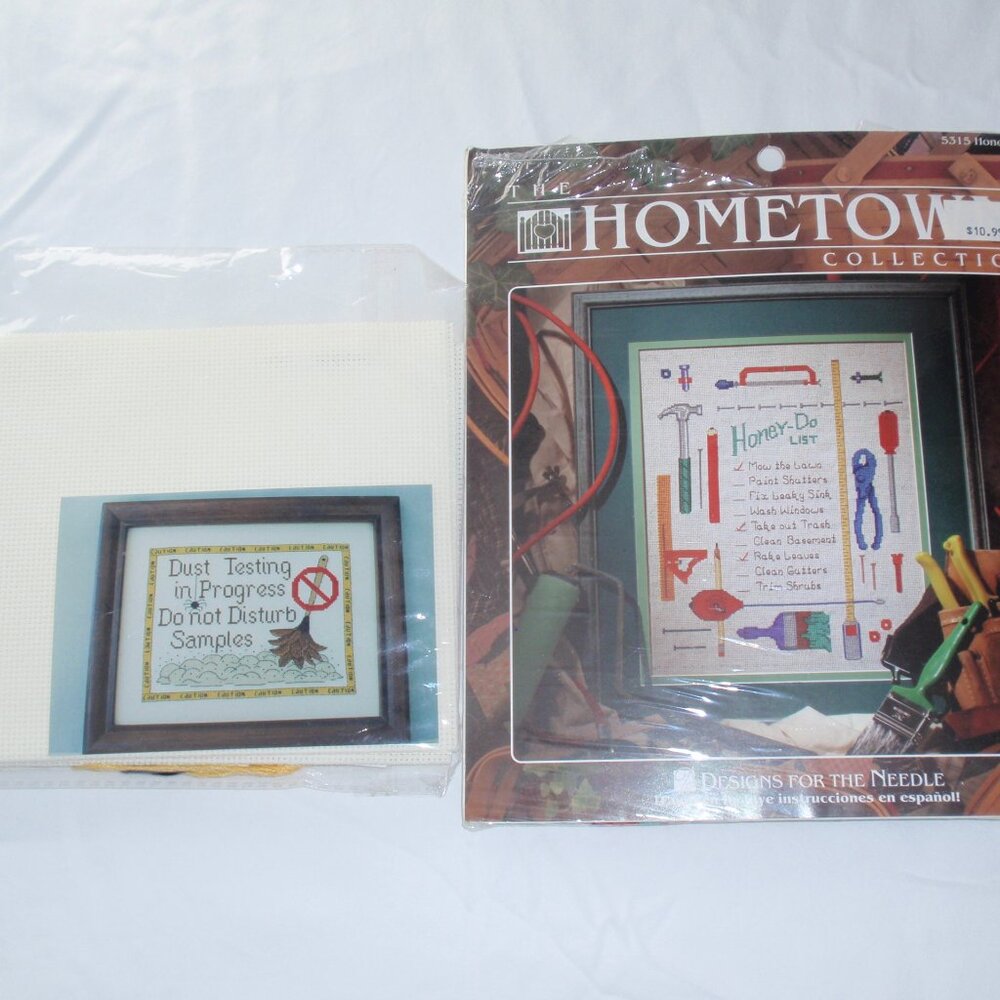 Lot of 2 Cross Stitch Kits Funny House Chores Designs for the Needle Handyman